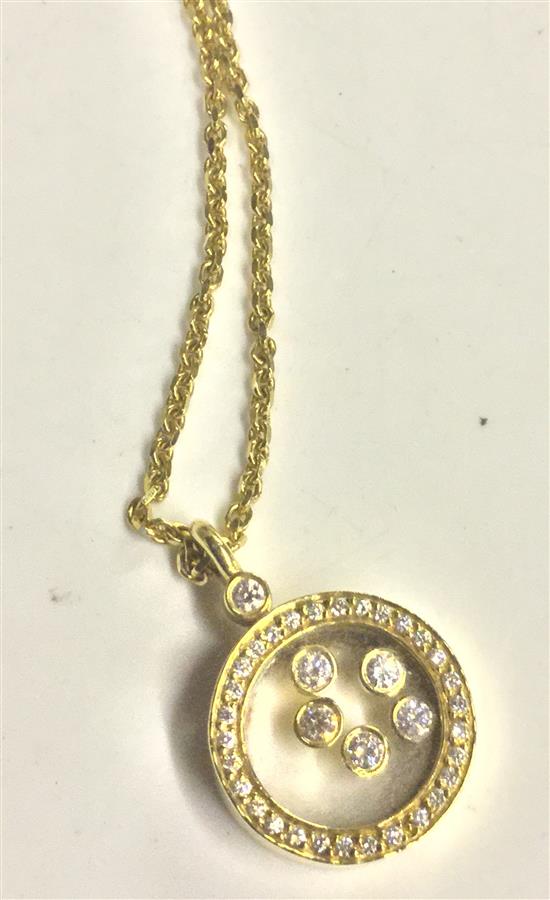 18ct gold & diamond pendant